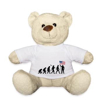 Amérique - États-Unis - Evolution - Drapeau - Nation - Nounours - blanc - Devant