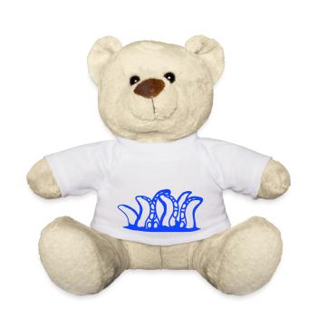 Tentacule Kraken Monstre Fond Trou Alien Horreur - Nounours - blanc - Devant