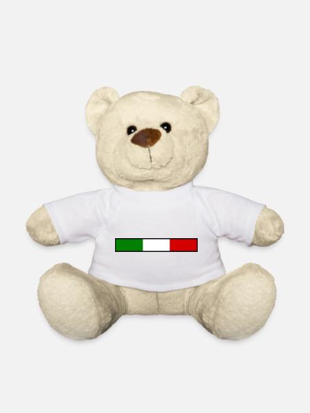 Italy flag - Teddy Bear - white