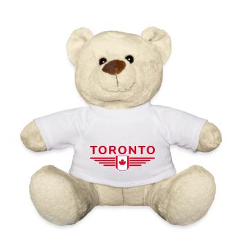 Toronto Fan T-Shirt for Canada Lovers - Teddy Bear - white - Front