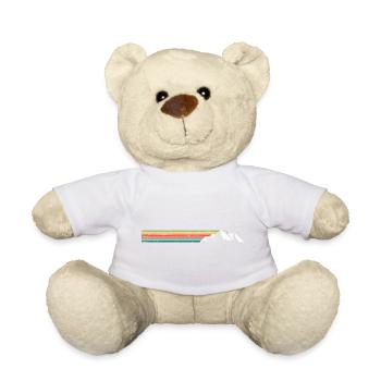 Mountain Ridge Rainbow Stripes - Teddy Bear - white - Front