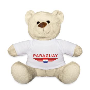 Paraguay Fan T-Shirt - Teddy Bear - white - Front