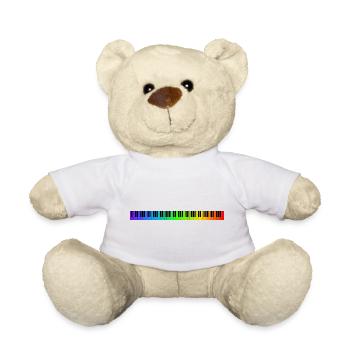 Clavier arc-en-ciel - Nounours - blanc - Devant