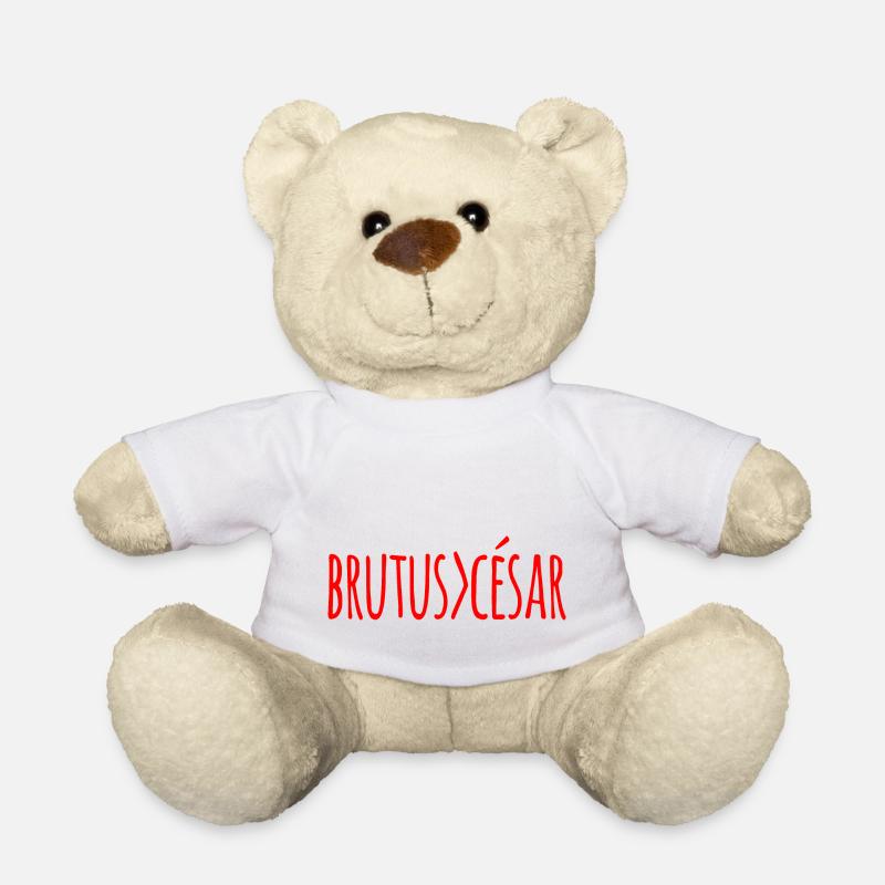 Brutus> Caesar Brutus überlegen gegenüber Caesar (rot) - Teddy - Weiß