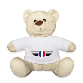 Frankreich Stil T-Shirt - Teddy - Weiß - Vorne