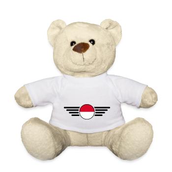 T-shirt design de style indonésien - Nounours - blanc - Devant