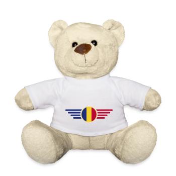 I Love Romania, Elegance Style Design T-Shirt - Teddy Bear - white - Front