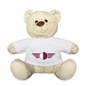 I Love Qatar, Elegance Style Design T-Shirt - Teddy Bear - white - Front
