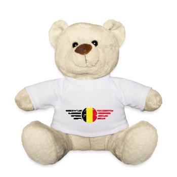 J’aime la Belgique, T-shirt design de style élégance - Nounours - blanc - Devant