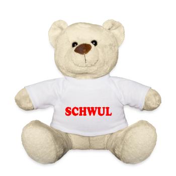 Schwul - Teddy - Weiß - Vorne