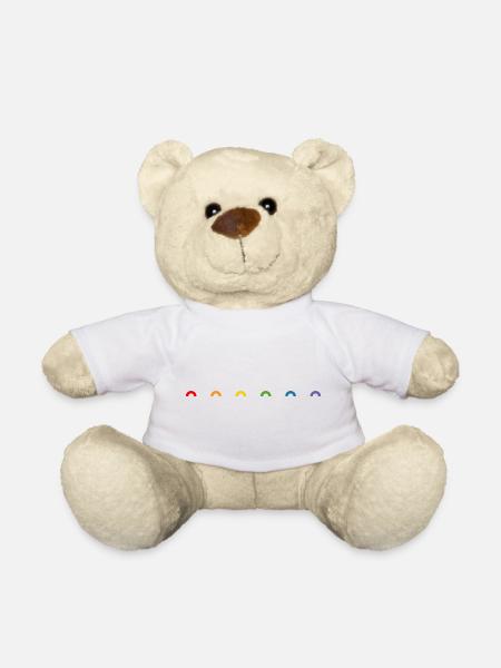 🌈❤️Rainbow rainbow🏳️ 🌈 - Teddy Bear - white