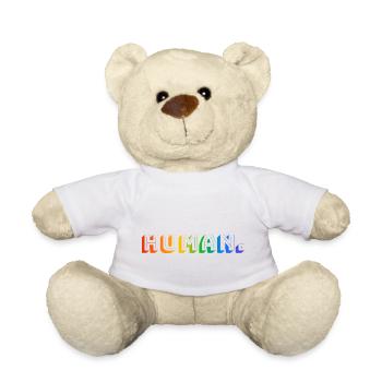 Arc-en-ciel humain LGBT - Nounours - blanc - Devant