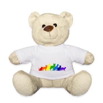 Arc-en-ciel de chats - Nounours - blanc - Devant