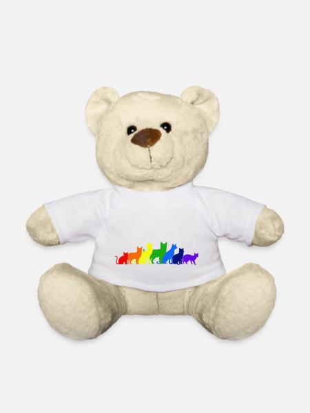 Regenbogen der Katzen - Teddy - Weiß