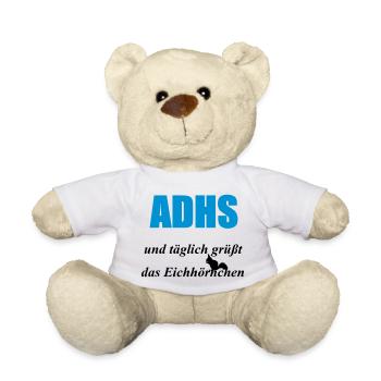 ADHS Eichhörnchen Geschenk - Teddy - Weiß - Vorne