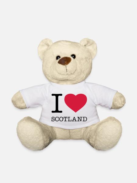 I LOVE SCOTLAND Schottland - Teddy - Weiß
