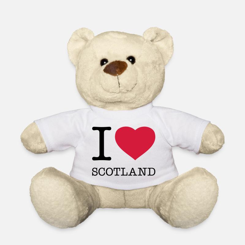I LOVE SCOTLAND Schottland - Teddy - Weiß