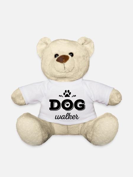 Dog shirt, DOG walker - Teddy Bear - white