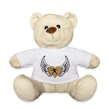 Tennis Herz mit Flügeln - Teddy - Weiß - Vorne