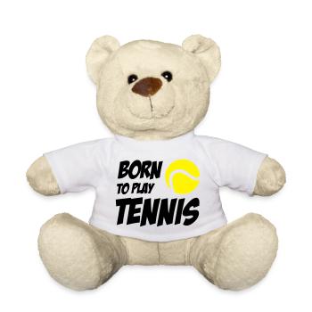 Born to play Tennis - Teddy - Weiß - Vorne