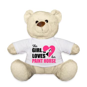 6254398 129692105 Paint Horse - Teddy Bear - white - Front