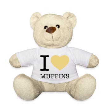 J’ADORE LES MUFFINS - Nounours - blanc - Devant