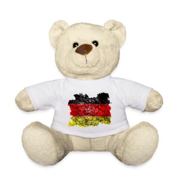 Deutschland Vintage Flagge - Teddy - Weiß - Vorne
