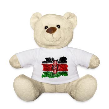 Kenia Vintage Flagge - Teddy - Weiß - Vorne