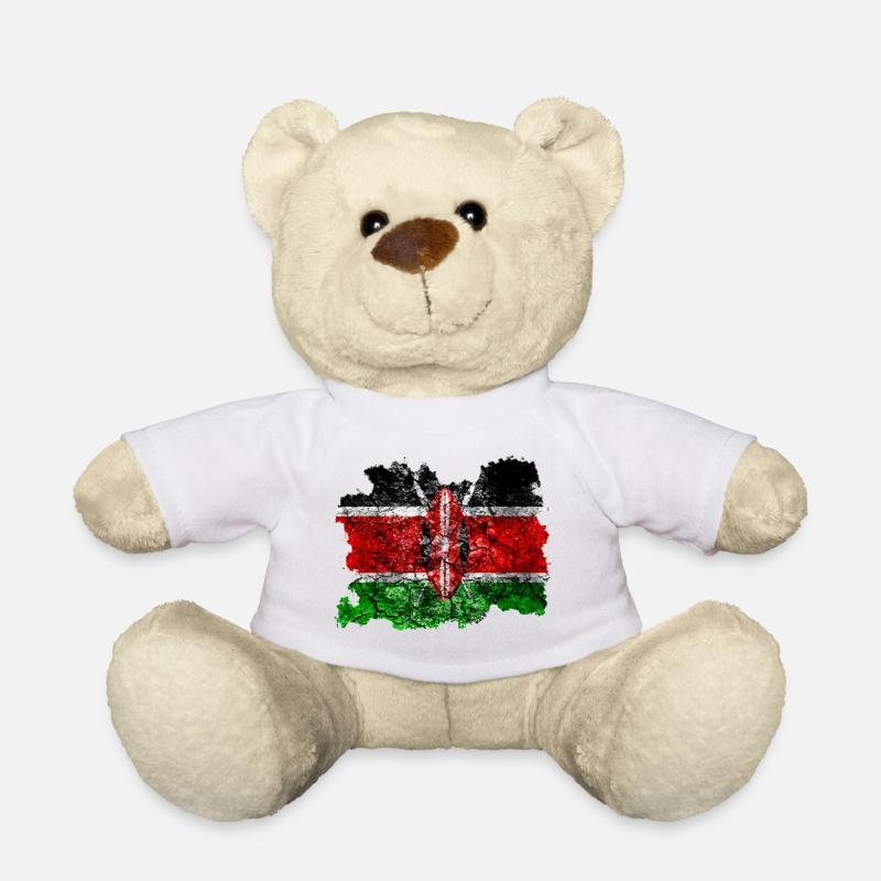 Kenia Vintage Flagge - Teddy - Weiß
