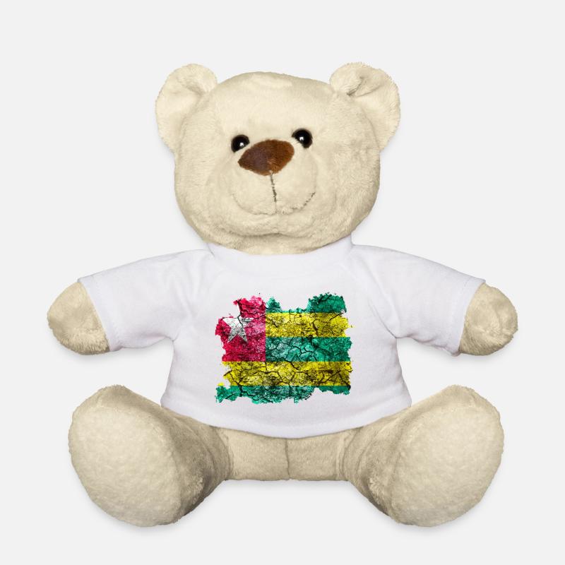 Togo Vintage Flagge - Teddy - Weiß