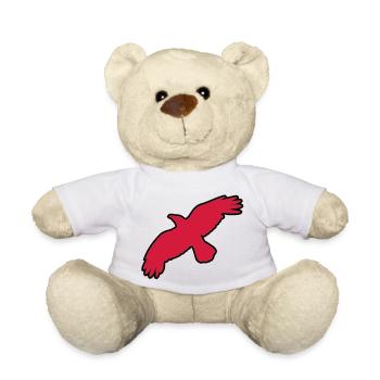 raben krähen mystisch vogel fliegen raven mystical - Teddy - Weiß - Vorne
