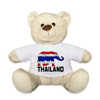 Thailand Elephant / Gift / Gift Idea - Teddy Bear - white - Front