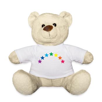 Rainbow Stars - Teddy Bear - white - Front