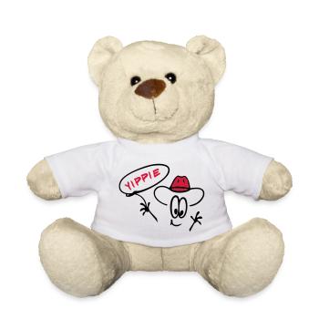 Cowboy mit Lasso - Teddy - Weiß - Vorne
