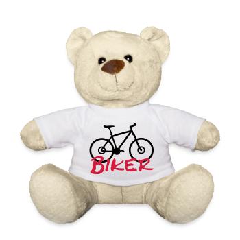 biker - Teddy Bear - white - Front