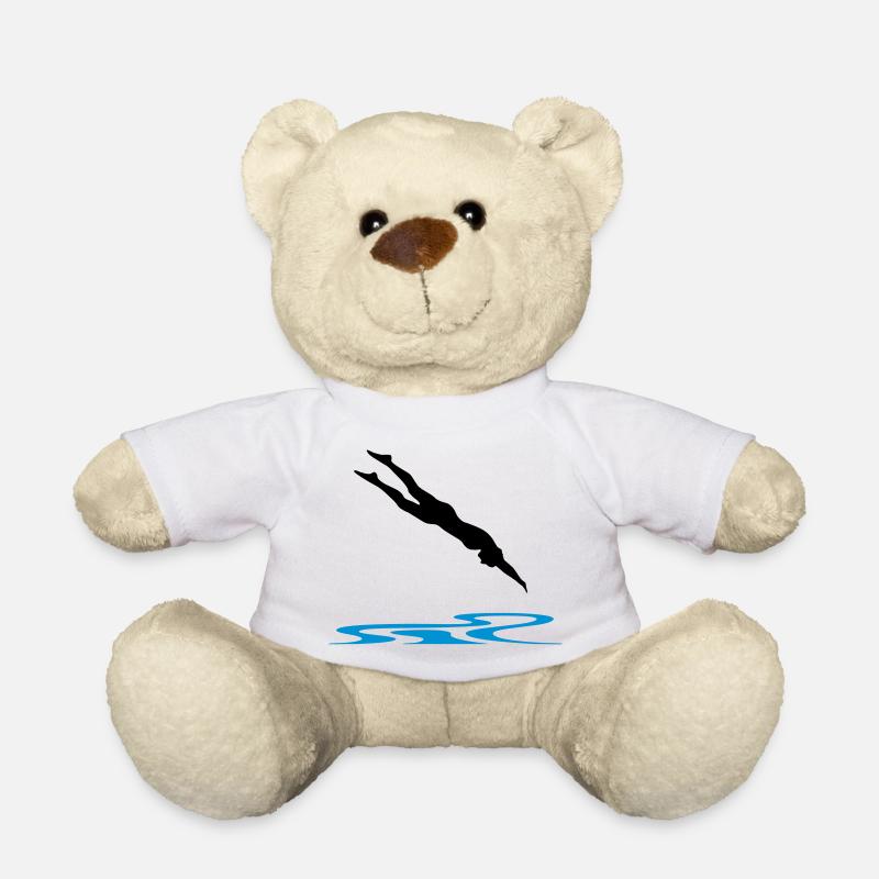 nager, nageuse, nageur - Nounours - blanc