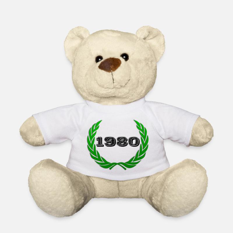 1980 Laurel wreath leaves - Teddy Bear - white