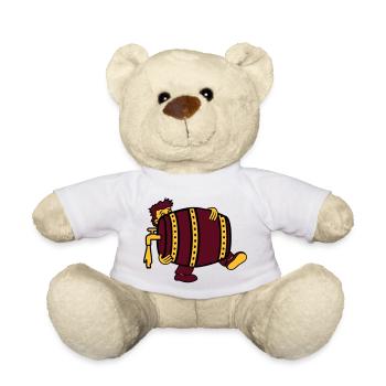 beer barrel drink thirst drinking party celebrate october - Teddy Bear - white - Front