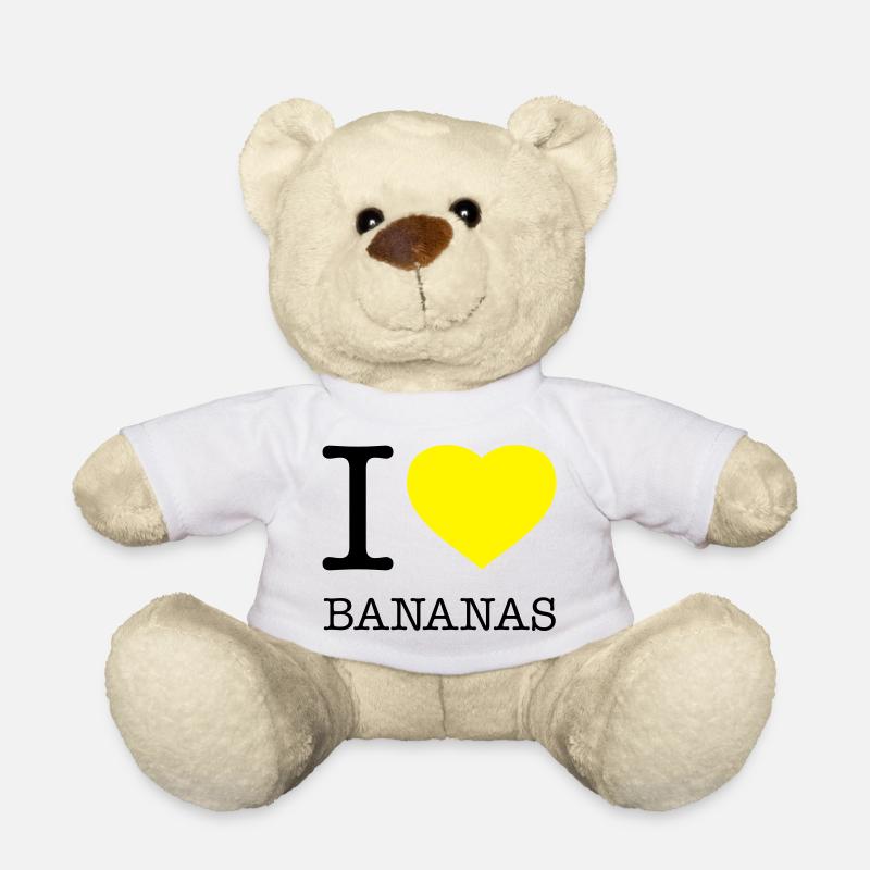 I LOVE BANANAS Banane - Teddy - Weiß