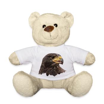 Adler, Falke, Greifvogel, braun - Teddy - Weiß - Vorne