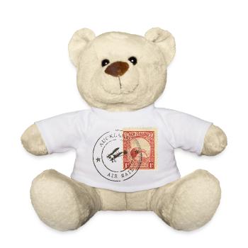 Kiwi stamp - Teddy Bear - white - Front