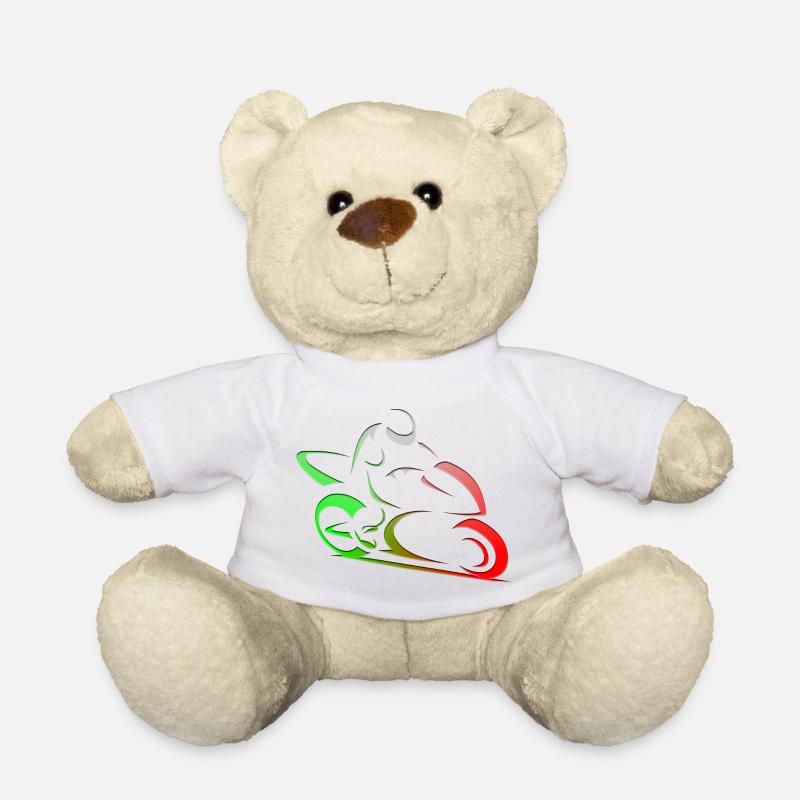 Italien Motorrad Biker - Teddy - Weiß