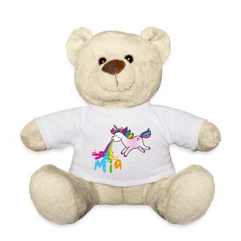Mia vomiting unicorn - Teddy Bear - white - Front