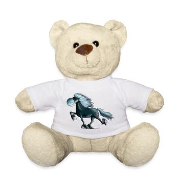 "Power Tölter" - Iceland - Isi - Iceland Horse - Teddy Bear - white - Front