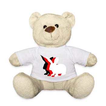 Rabbit Rabbit Rabbit Antifa - Teddy Bear - white - Front