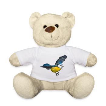 Blaumeise Vogel - Teddy - Weiß - Vorne