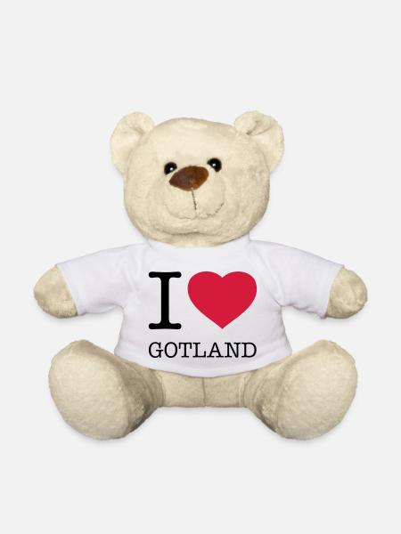 I LOVE GOTLAND Schweden - Teddy - Weiß