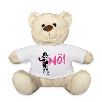 Girlpower Protest-Shirt NÖ! - Teddy - Weiß - Vorne