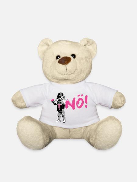 Girlpower Protest-Shirt NÖ! - Teddy - Weiß