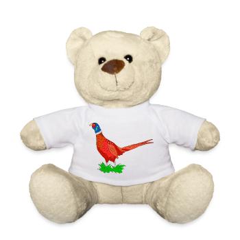 Colored Pheasant Adventure Graphic - Teddy Bear - white - Front
